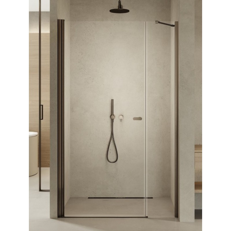 New Trendy New Soleo Drzwi wnękowe gunmetal brushed 1D U 160x195 cm Active Shield 2.0  (D-1000A)