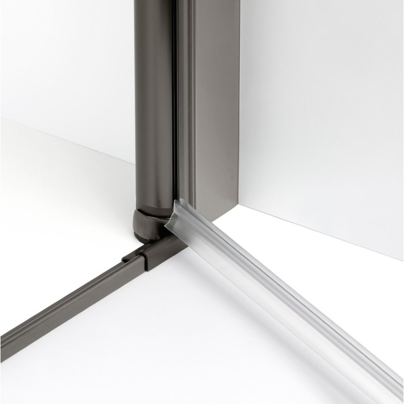 New Trendy New Soleo Drzwi wnękowe gunmetal brushed 1D U 160x195 cm Active Shield 2.0  (D-1000A)