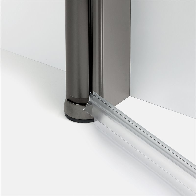 New Trendy New Soleo Kabina prysznicowa gunmetal brushed 1D prostokątna U 80x110x195 cm Active Shield 2.0 (K-4393)