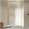 New Trendy Prime Kabina prysznicowa gold brushed 2D kwadratowa 80x80x200 cm Active Shield 2.0 (D-0780A/D-0781A)