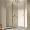 New Trendy Prime Kabina prysznicowa gold brushed 1D prostokątna lewa 120x80x200 cm Active Shield 2.0 (K-3815)