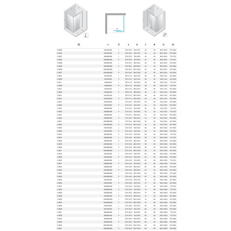 New Trendy Prime NZ4 Kabina prysznicowa gold brushed 1D prostokątna prawa 130x70x200 cm Active Shield 2.0 (K-3846)