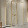 New Trendy Prime Kabina prysznicowa gold brushed 1D prostokątna przyścienna prawa 130x90x200 cm Active Shield 2.0 (K-3904)
