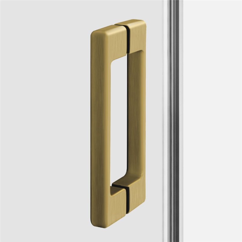 New Trendy Prime Kabina prysznicowa gold brushed 1D prostokątna przyścienna Prawa 100x120x200 cm Active Shield 2.0 (K-3925)