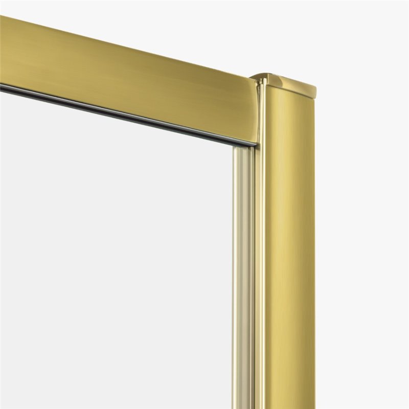 New Trendy Prime Kabina prysznicowa gold brushed 1D prostokątna przyścienna Lewa 100x90x200 cm Active Shield 2.0 (K-3942)