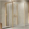 New Trendy Prime Kabina prysznicowa gold brushed 1D prostokątna przyścienna Lewa 100x110x200 cm Active Shield 2.0 (K-3944)