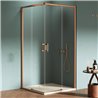 New Trendy Prime Kabina prysznicowa copper brushed 2D prostokątna 120x80x200 cm Active Shield 2.0 (D-0816A/D-0809A)