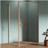 New Trendy Prime Kabina prysznicowa copper brushed 1D prostokątna lewa 100x90x200 cm Active Shield 2.0 (D-0812A/D-0342B)