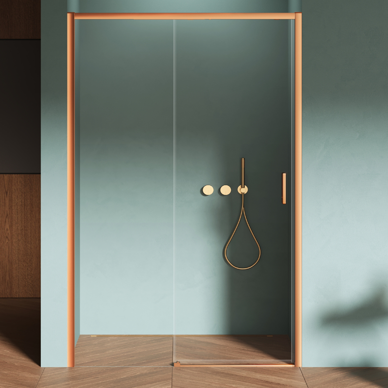 New Trendy Prime Drzwi wnękowe copper brushed 1D prawa 120x200 cm Active Shield 2.0 (D-0817A)