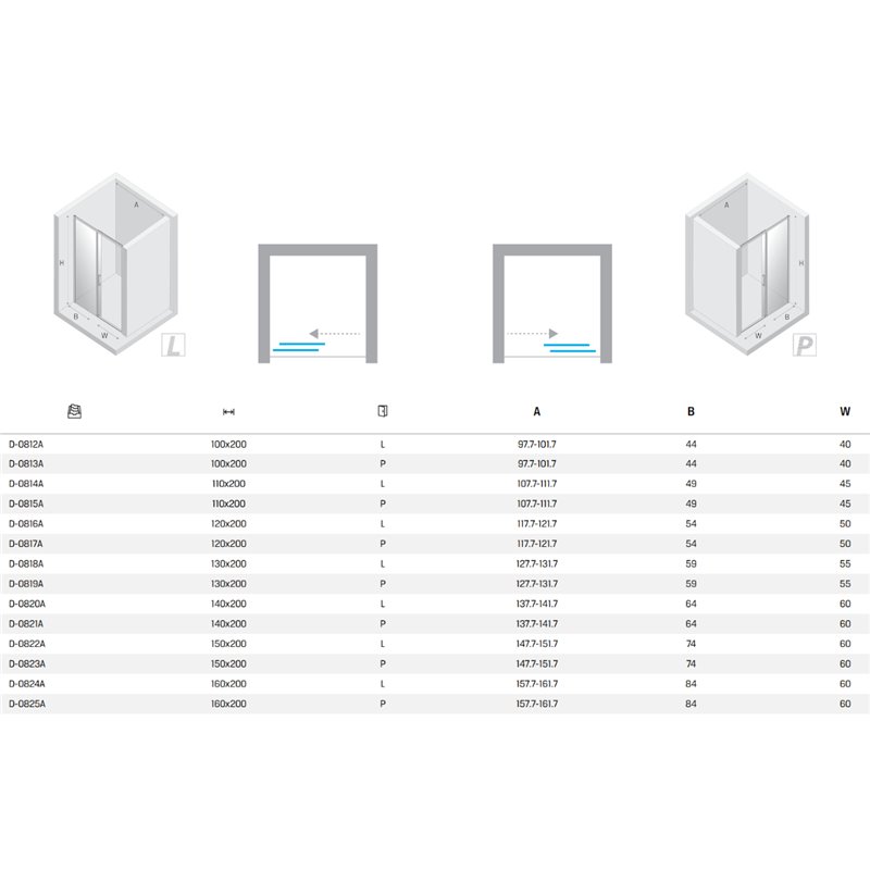 New Trendy Prime Drzwi wnękowe copper brushed 2D U 200x200 cm Active Shield 2.0 (D-0833A)
