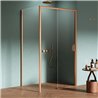 New Trendy Prime Kabina prysznicowa copper brushed 1D kwadratowa lewa 100x100x200 cm Active Shield 2.0 (K-3990)