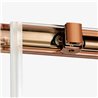 New Trendy Prime Kabina prysznicowa copper brushed 1D prostokątna lewa 120x80x200 cm Active Shield 2.0 (K-3996)