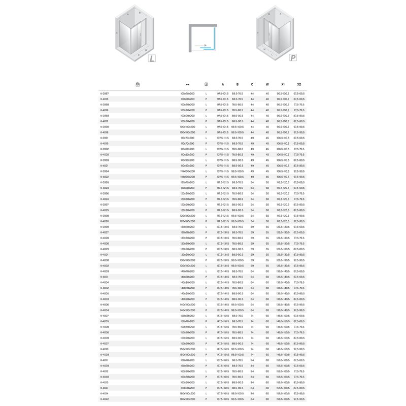 New Trendy Prime Kabina prysznicowa copper brushed 1D prostokątna prawa 150x90x200 cm Active Shield 2.0 (K-4037)