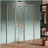 New Trendy Prime Kabina prysznicowa copper brushed 1D prostokątna przyścienna lewa 160x70x200 cm (K-4067)