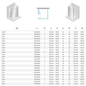New Trendy Prime Kabina prysznicowa copper brushed 1D prostokątna przyścienna lewa 100x90x200 cm (K-4099)