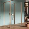 New Trendy Prime Kabina prysznicowa copper brushed 1D kwadratowa przyścienna lewa 120x120x200 cm (K-4121)