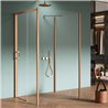 New Trendy Prime Kabina prysznicowa copper brushed 1D prostokątna przyścienna prawa 100x120x200 cm (K-4138)