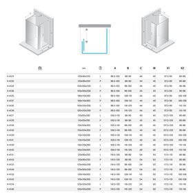 New Trendy Prime Kabina prysznicowa copper brushed 1D kwadratowa przyścienna prawa 110x110x200 cm (K-4141)