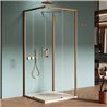 New Trendy Prime Kabina prysznicowa copper brushed 2D prostokątna przyścienna L 80x100x200 cm (K-4152)