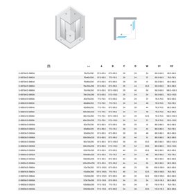 New Trendy Prime Kabina prysznicowa gunmetal brushed 2D kwadratowa 100x100x200 cm Active Shield 2.0 (D-0885A/D-0886A)