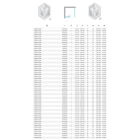 New Trendy Prime Kabina prysznicowa gunmetal brushed 1D prostokątna lewa 110x80x200 cm (D-0887A/D-0353B)