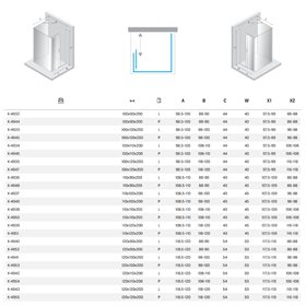 New Trendy Prime Kabina prysznicowa gunmetal brushed 1D kwadratowa przyścienna lewa 100x100x200 cm Active Shield 2.0 (K-4933)