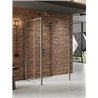New Trendy Prime Kabina prysznicowa gunmetal brushed 1D prostokątna przyścienna lewa 100x120x200 cm Active Shield 2.0 (K-4935)