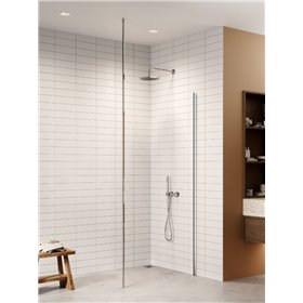 New Trendy Nesta Kabina prysznicowa WALK-IN U 80x200 cm szkło czyste 8mm Active Shield 2.0 - wpsornik sufitowy (K-1715-WS)