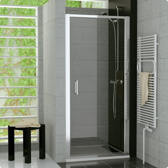 SanSwiss Top-Line TOPP Drzwi Prysznicowe NA WYMIAR (60 - 80cm) Pas Satynowy Poziomy (TOPPSM15051)