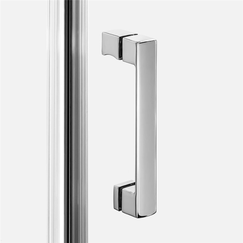 New Trendy Nesta Kabina chrom 2D półokrągła asymetryczna 80x90x200 cm Active Shield 2.0 (K-3684)