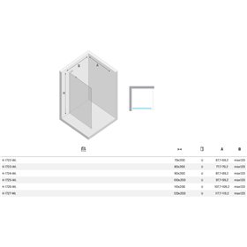New Trendy Nesta Kabina prysznicowa black WALK-IN U 90x200 cm 8mm Active Shield 2.0 - wspornik kątowy (K-1724-WL)