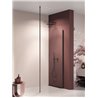 New Trendy Nesta Kabina prysznicowa black WALK-IN U 100x200 cm 8mm Active Shield 2.0 - wspornik sufitowy (K-1725-WS)