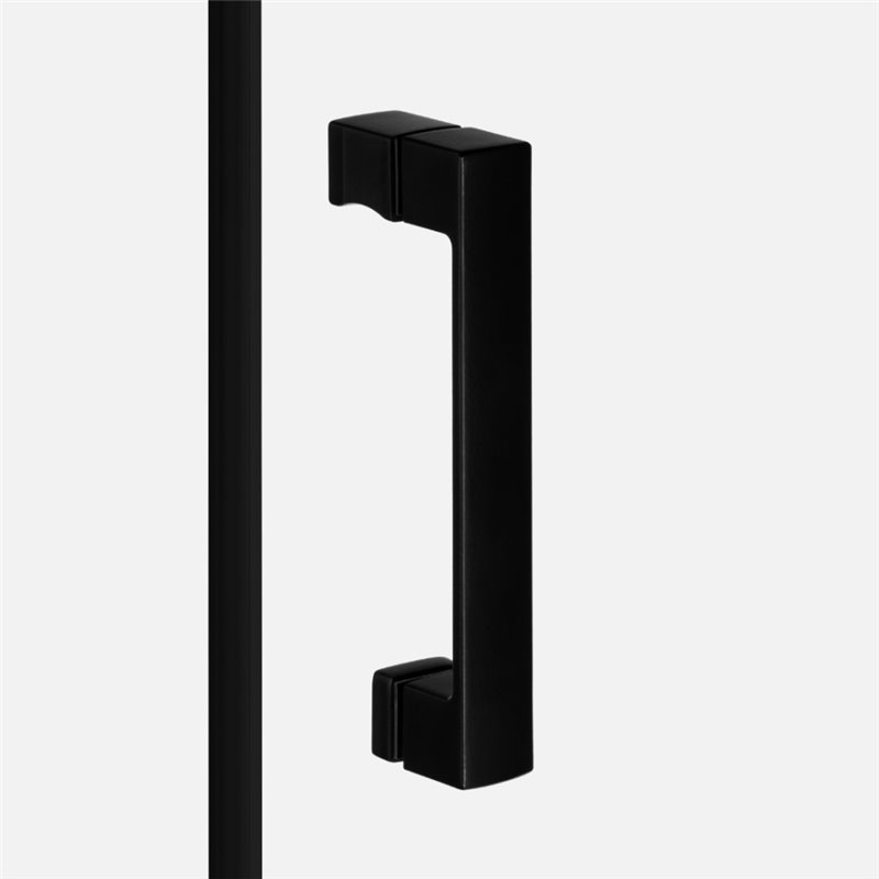 New Trendy Nesta Kabina prysznicowa black WALK-IN U 100x200 cm 8mm Active Shield 2.0 - wspornik sufitowy (K-1725-WS)