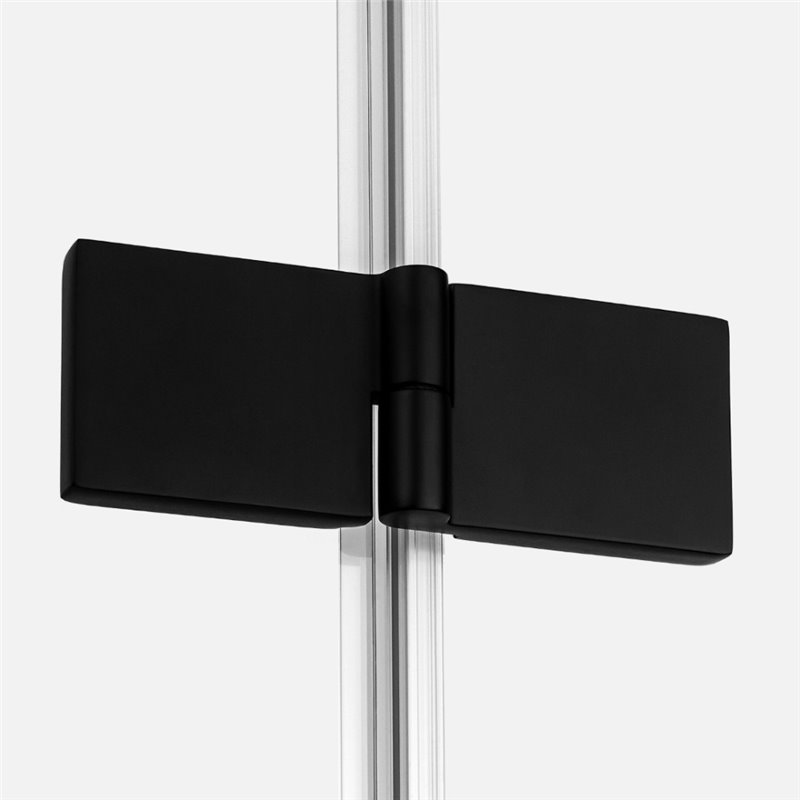 New Trendy Nesta Kabina prysznicowa black WALK-IN U 100x200 cm 8mm Active Shield 2.0 - wspornik sufitowy (K-1725-WS)