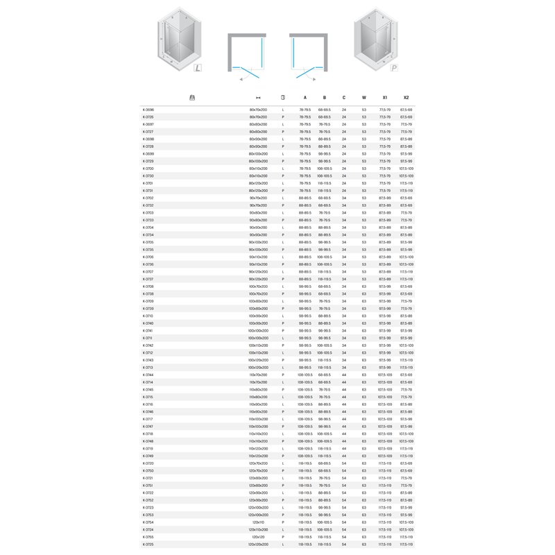 New Trendy Nesta Kabina black 1D prostokątna lewa 120x70x200 cm Active Shield 2.0 (K-3720)