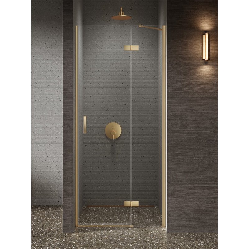New Trendy Nesta NZ4 Drzwi wnękowe gold brushed 1D prawa 110x200 cm Active Shield 2.0 (D-0873A)
