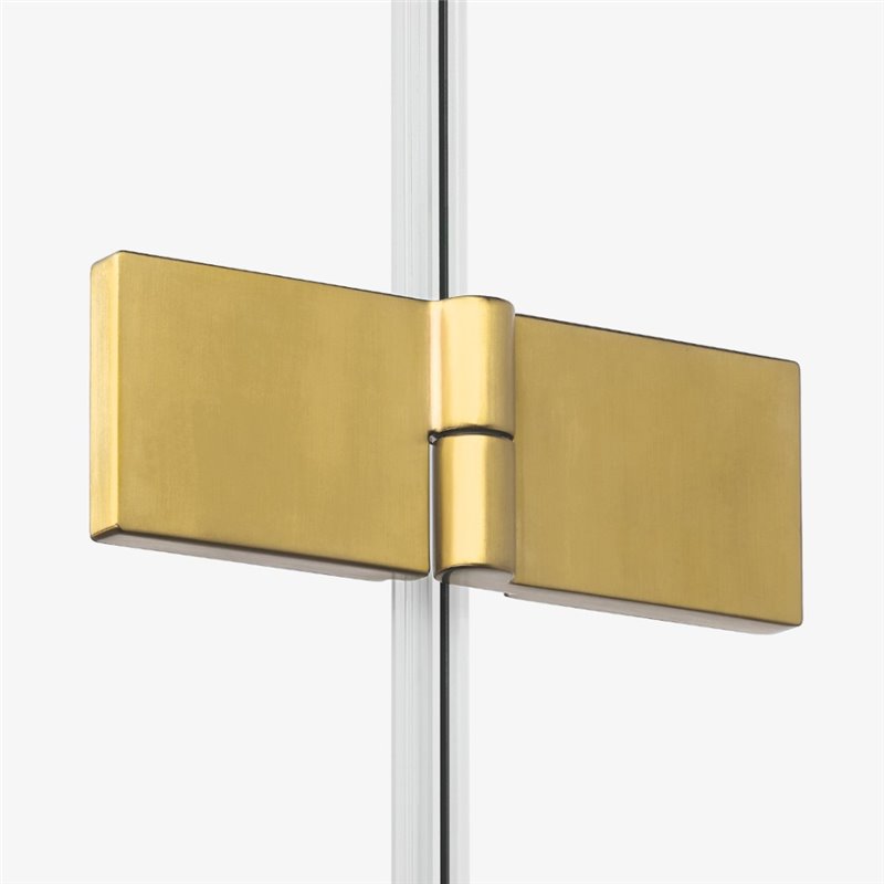 New Trendy Nesta Kabina prysznicowa gold bushed WALK-IN U 110x200 cm 8mm Active Shield 2.0 - wspornik kątowy (K-1742-WL)