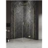 New Trendy Nesta Kabina light gold 1D kwadratowa prawa 80x80x200 cm Active Shield 2.0 (K-4521)