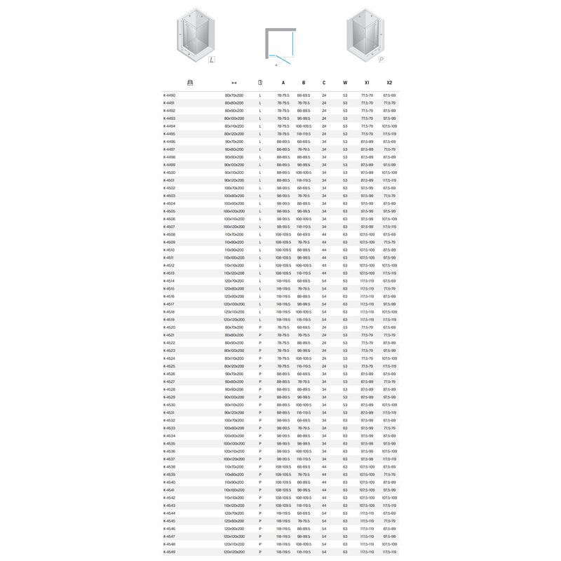 New Trendy Nesta Kabina light gold 1D prostokątna lewa 120x110x200 cm Active Shield 2.0 (K-4518)