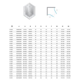 New Trendy Nesta Kabina light gold 2D prostokątna 90x110x200 cm Active Shield 2.0 (K-4558)