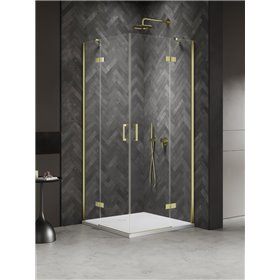 New Trendy Nesta Kabina light gold 2D prostokątna 120x100x200 cm Active Shield 2.0 (K-4572)