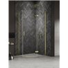 New Trendy Nesta Kabina light gold 1D pięciokątna prawa Drzwi prawe 100x80x200 cm Active Shield 2.0 (K-4589)