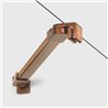 New Trendy Nesta Kabina copper brushed 1D prostokątna lewa 120x70x200 cm Active Shield 2.0 (K-4614)