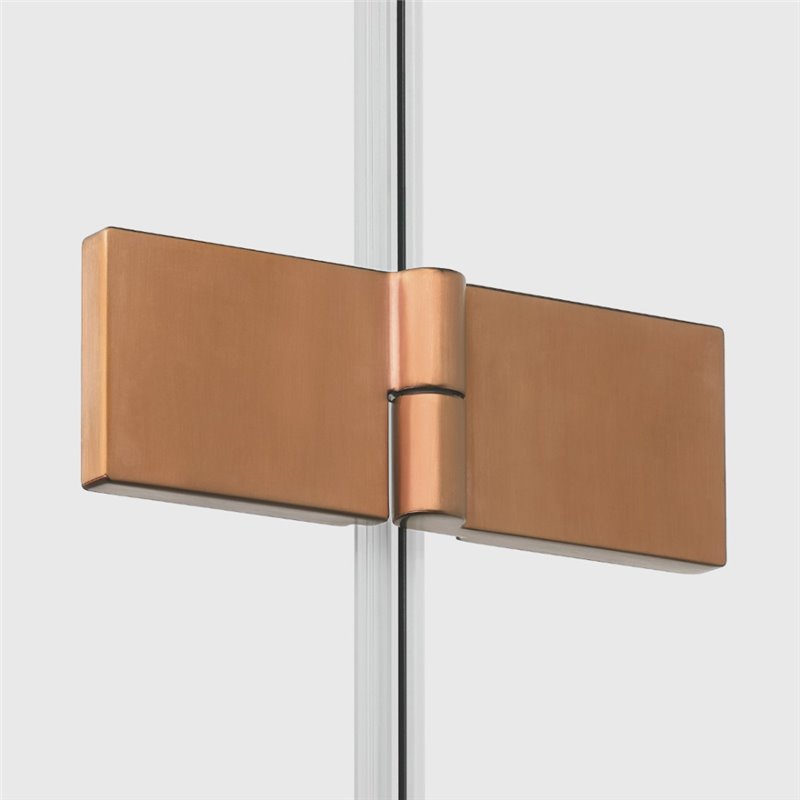 New Trendy Nesta Kabina copper brushed 1D prostokątna lewa 120x70x200 cm Active Shield 2.0 (K-4614)