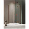 New Trendy Nesta Kabina copper brushed 1D prostokątna prawa 90x120x200 cm Active Shield 2.0 (K-4631)