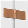 New Trendy Nesta Kabina copper brushed 2D pięciokątna asymetryczna 100x80x200  cm Active Shield 2.0 (K-4685)