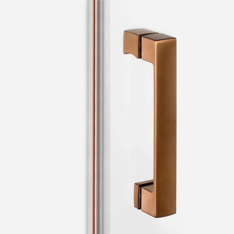 New Trendy Nesta Kabina copper brushed 1D pięciokątna prawa Drzwi prawe 100x80x200 cm Active Shield 2.0 (K-4689)