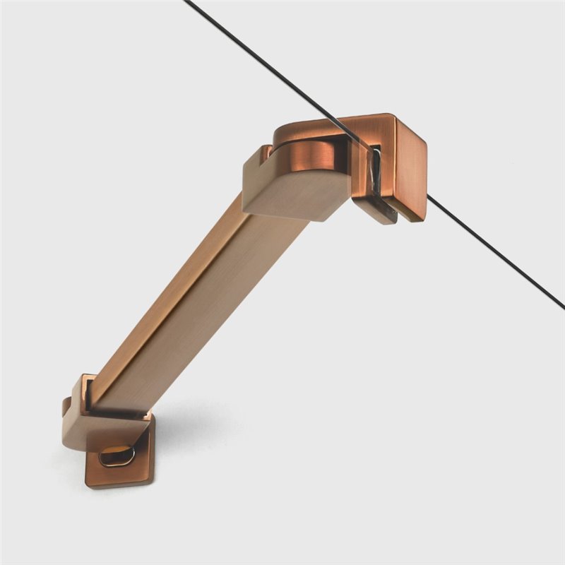 New Trendy Nesta Kabina copper brushed 1D pięciokątna prawa Drzwi prawe 100x80x200 cm Active Shield 2.0 (K-4689)