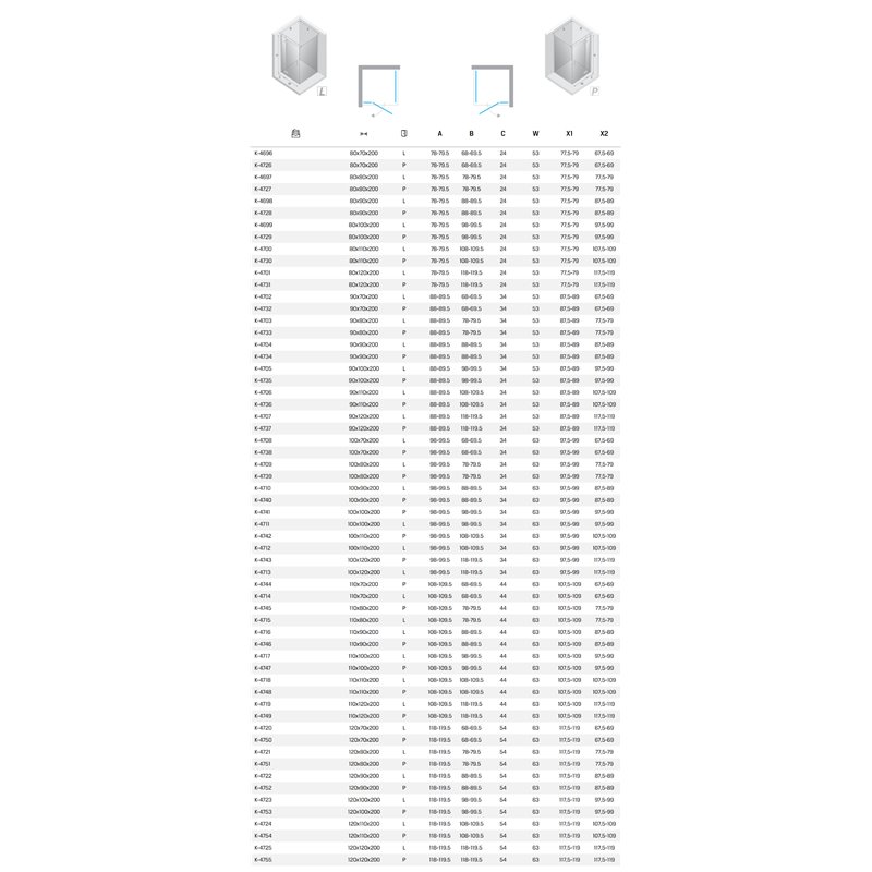 New Trendy Nesta Kabina gunmetal brushed 1D prostokątna prawa 90x100x200 cm Active Shield 2.0 (K-4735)