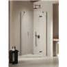 New Trendy Nesta Kabina gunmetal brushed 1D pięciokątna prawa 80x80x200 cm Active Shield 2.0 (K-4786)